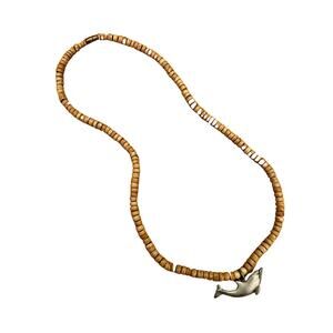 90s Pewter Dolphin Choker Necklace